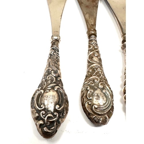 20 - 4 antique silver hallmarked handle shoe horns