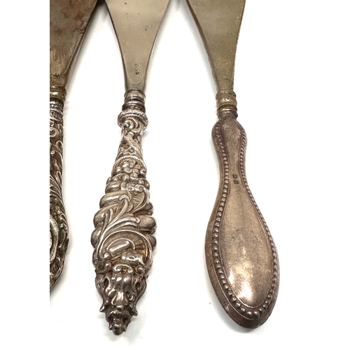 20 - 4 antique silver hallmarked handle shoe horns