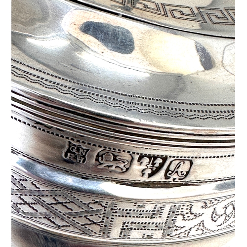 2 - Antique silver tea caddy chester silver hallmarks