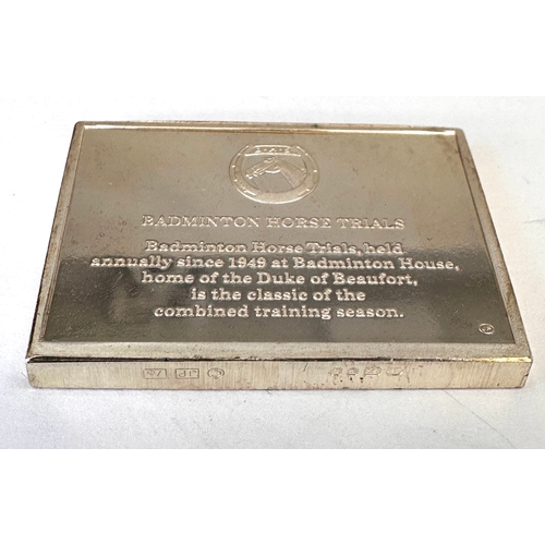 9 - Vintage silver horse society ingot