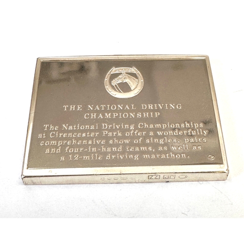 10 - Vintage silver horse society ingot