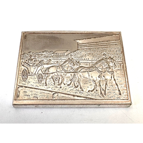 21 - Vintage silver horse society ingot