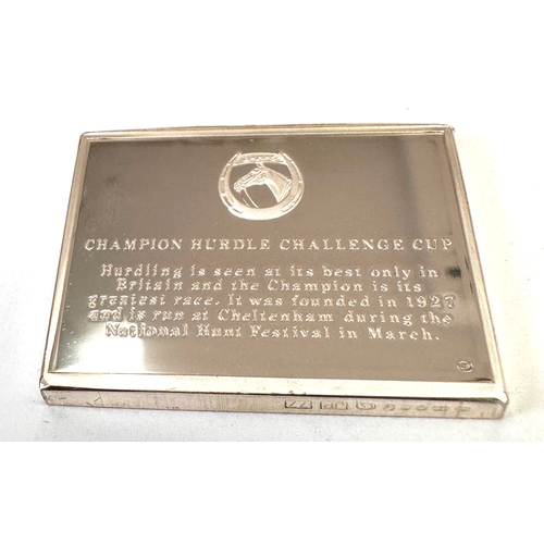24 - Vintage silver horse society ingot