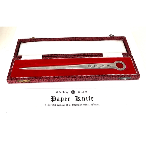 26 - Boxed vintage silver Paper knife