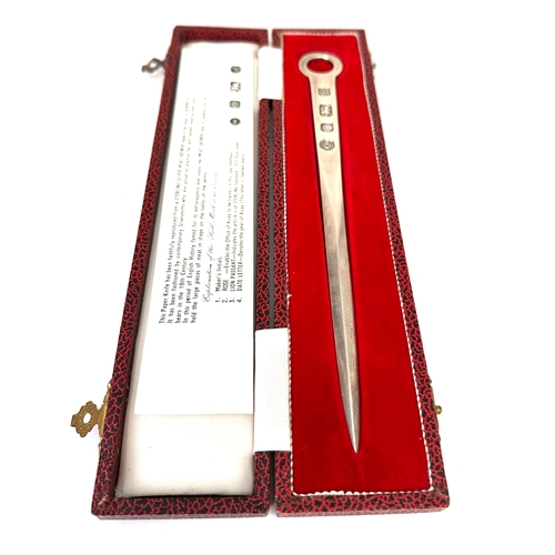 26 - Boxed vintage silver Paper knife