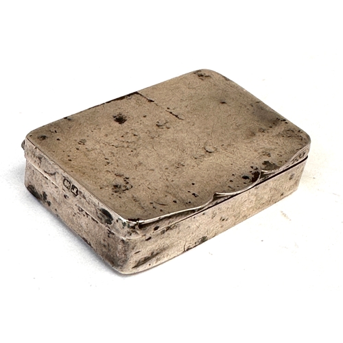 28 - Antique silver pill box chester silver hallmarks
