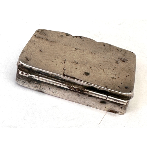 28 - Antique silver pill box chester silver hallmarks
