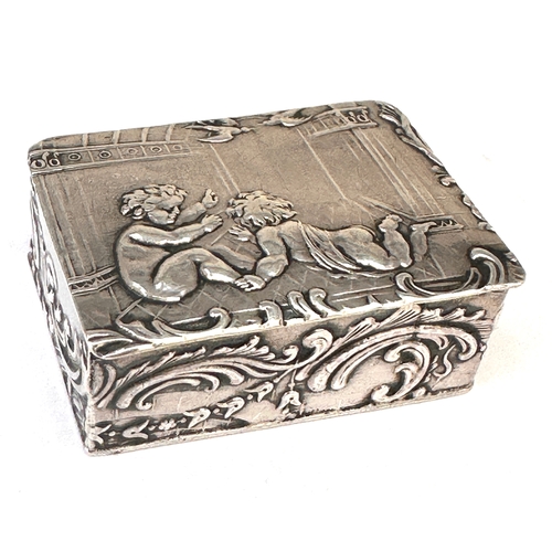 30 - Antique silver pill box