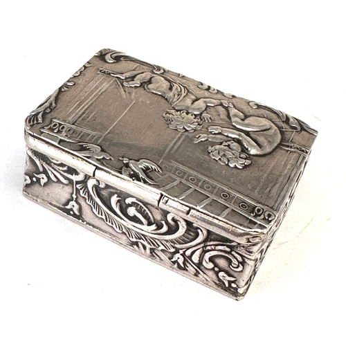 30 - Antique silver pill box