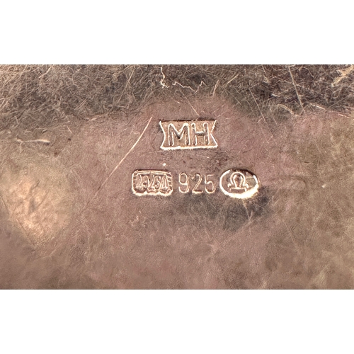 32 - vintage silver heart shaped pill box