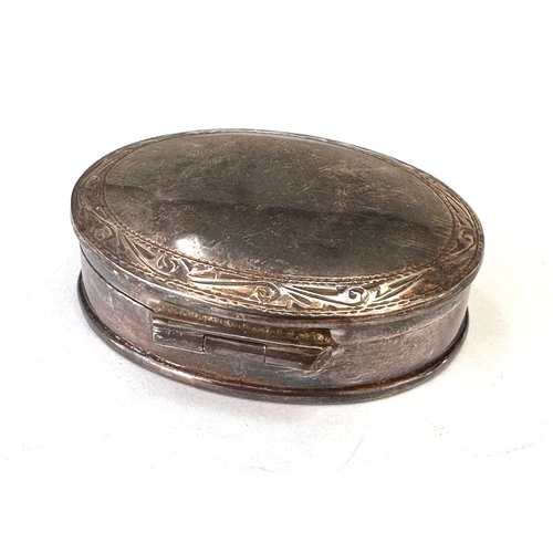 33 - Vintage silver pill box