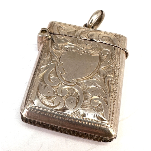 35 - Antique silver vesta case