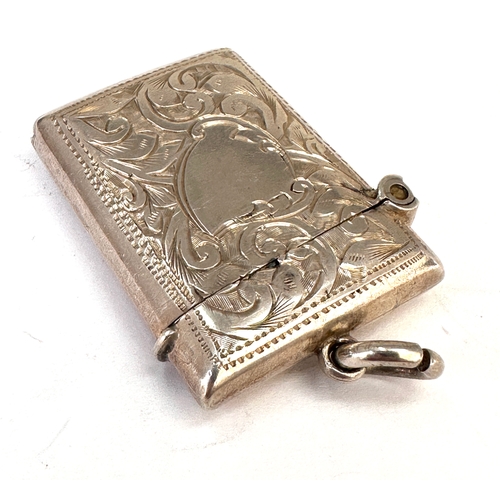 35 - Antique silver vesta case
