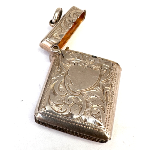 35 - Antique silver vesta case