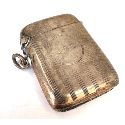 36 - Antique silver vesta case