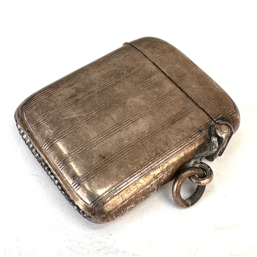 36 - Antique silver vesta case