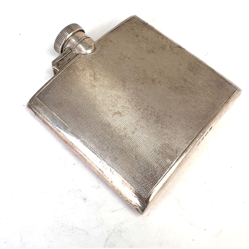 42 - Vintage silver hip flask Birmingham silver hallmarks