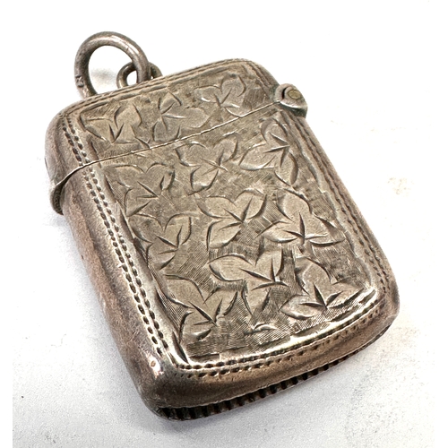 43 - Antique silver vesta case