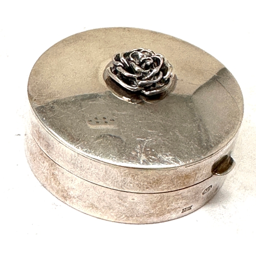 47 - Vintage silver pill box