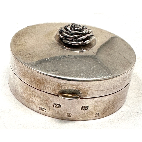 47 - Vintage silver pill box