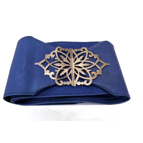 50 - Vintage silver nurses belt buckle & belt