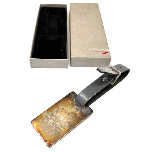 51 - British Airways Concorde 10th Anniversary sterling silver luggage tag  in a branded box.