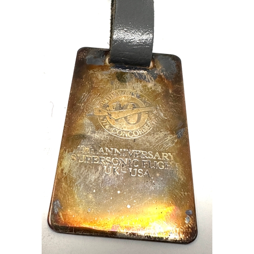 51 - British Airways Concorde 10th Anniversary sterling silver luggage tag  in a branded box.