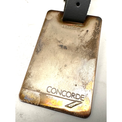 51 - British Airways Concorde 10th Anniversary sterling silver luggage tag  in a branded box.