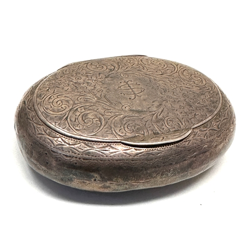 54 - Antique silver tobacco box Birmingham silver hallmarks
