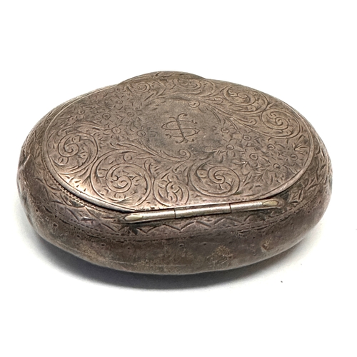 54 - Antique silver tobacco box Birmingham silver hallmarks