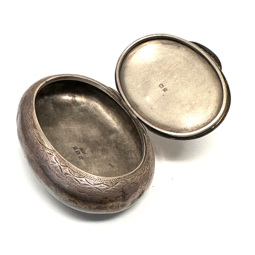 54 - Antique silver tobacco box Birmingham silver hallmarks