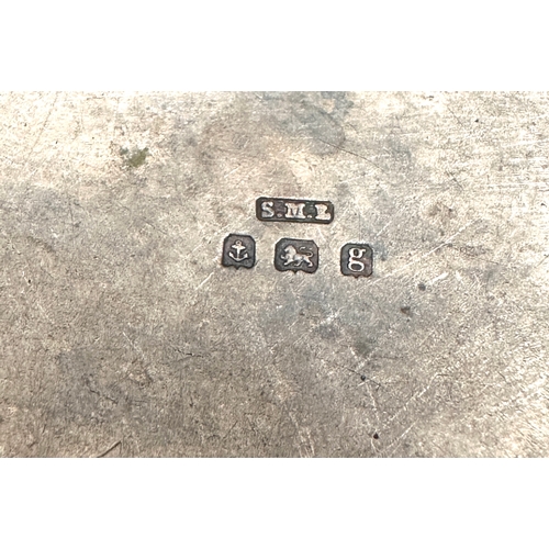 54 - Antique silver tobacco box Birmingham silver hallmarks