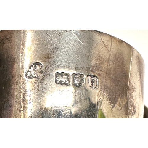 55 - Antique boxed silver egg cup & spoon london silver hallmarks