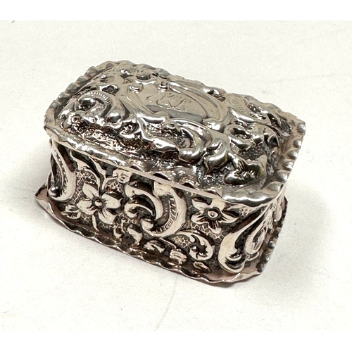 56 - Antique silver pill box