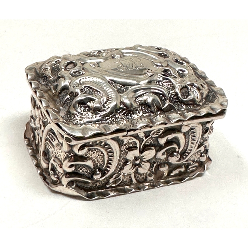 56 - Antique silver pill box