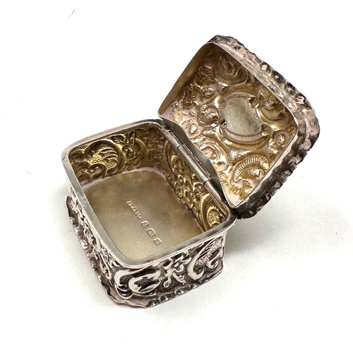 56 - Antique silver pill box