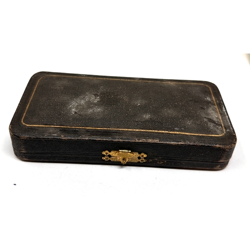 57 - Antique boxed silver salts & spoons