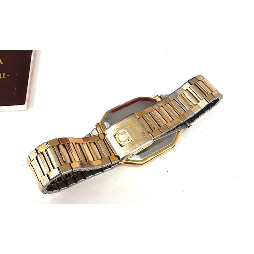 330 - Boxed Vintage Gents omega De Ville 1365 quartz wristwatch the watch is not ticking possibly needs ne... 