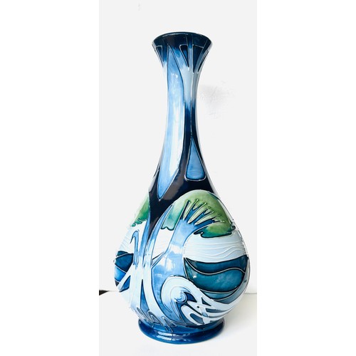 Moorcroft pottery Knypersley vase designed by Emma Bossons height 12 inches tall