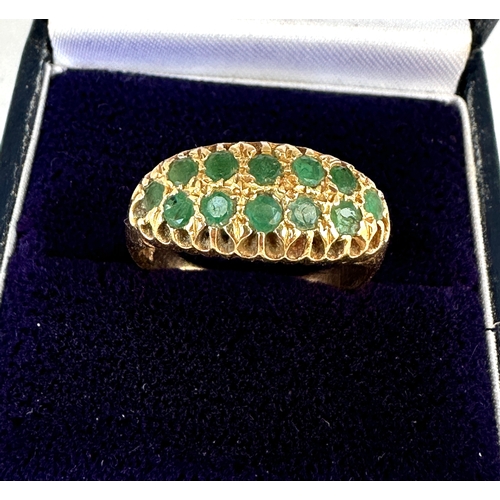 18ct gold emerald ring weight 6g
