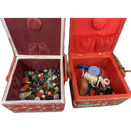 43 - Two sewing boxes with contents
