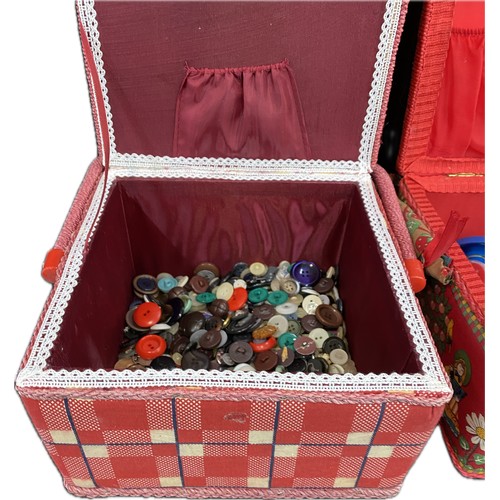 43 - Two sewing boxes with contents