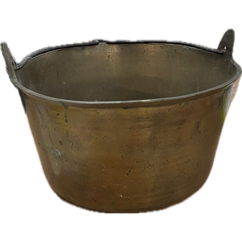 8 - Vintage brass jam pan, diameter 12 inches, Height 6.5 inches