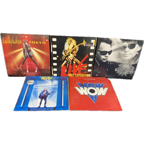 51 - 5 Australian heavy metal LP's to include AC/DC, Kings of the sun, Cyclone etc