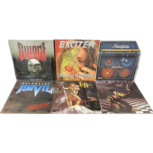 11 - Selection of 6 Canadian heavy metal LP's to include Lee Aron, Headpins, Backwaxed etc