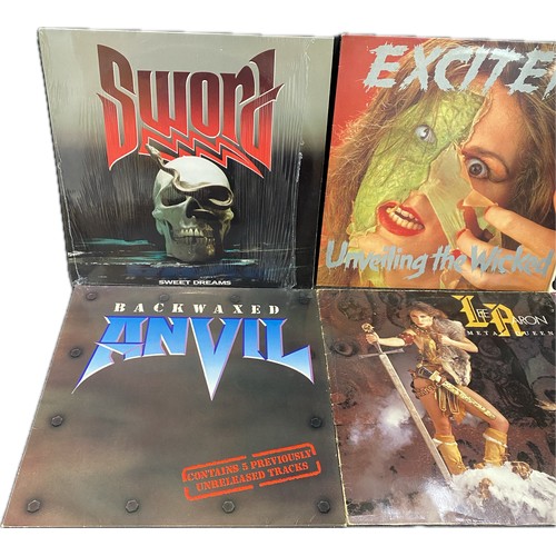 11 - Selection of 6 Canadian heavy metal LP's to include Lee Aron, Headpins, Backwaxed etc