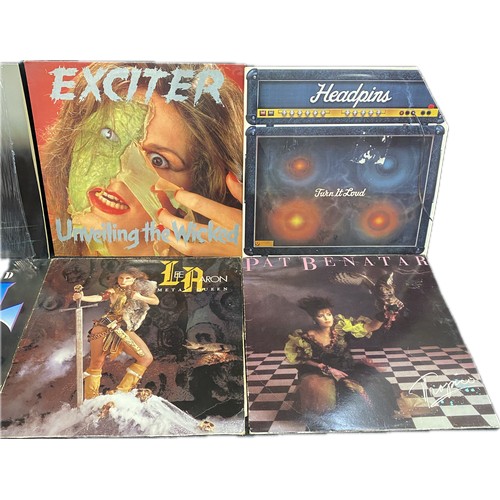 11 - Selection of 6 Canadian heavy metal LP's to include Lee Aron, Headpins, Backwaxed etc