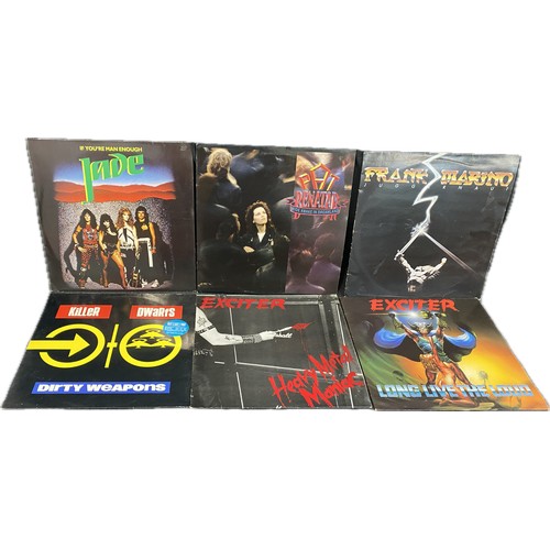 20 - Selection of 5 Canadian heavy metal LPs to include Exciter x 2, Frank Marino etc