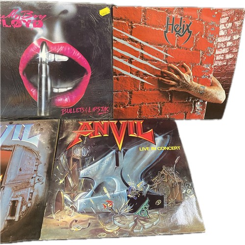 42 - Selection of 5 Canadian rock LPs to include Anvil x 2, Helix etc