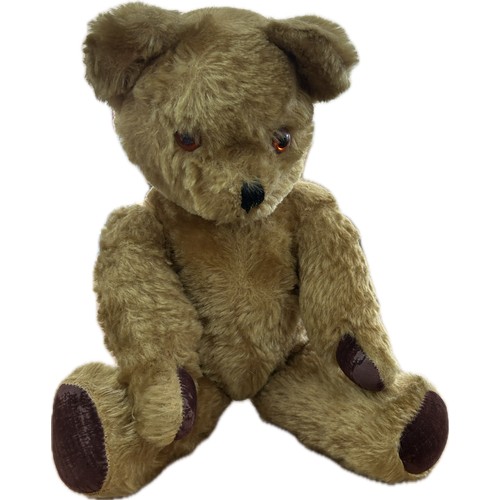 3 - Vintage English mohair growler teddy bear by Merrythought, overall height 18 inches